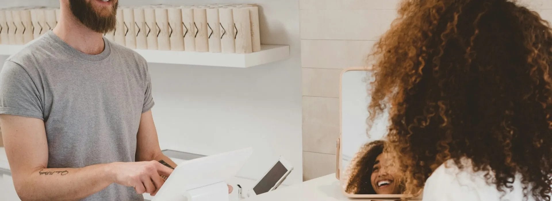 Shelving in a specialty retail store