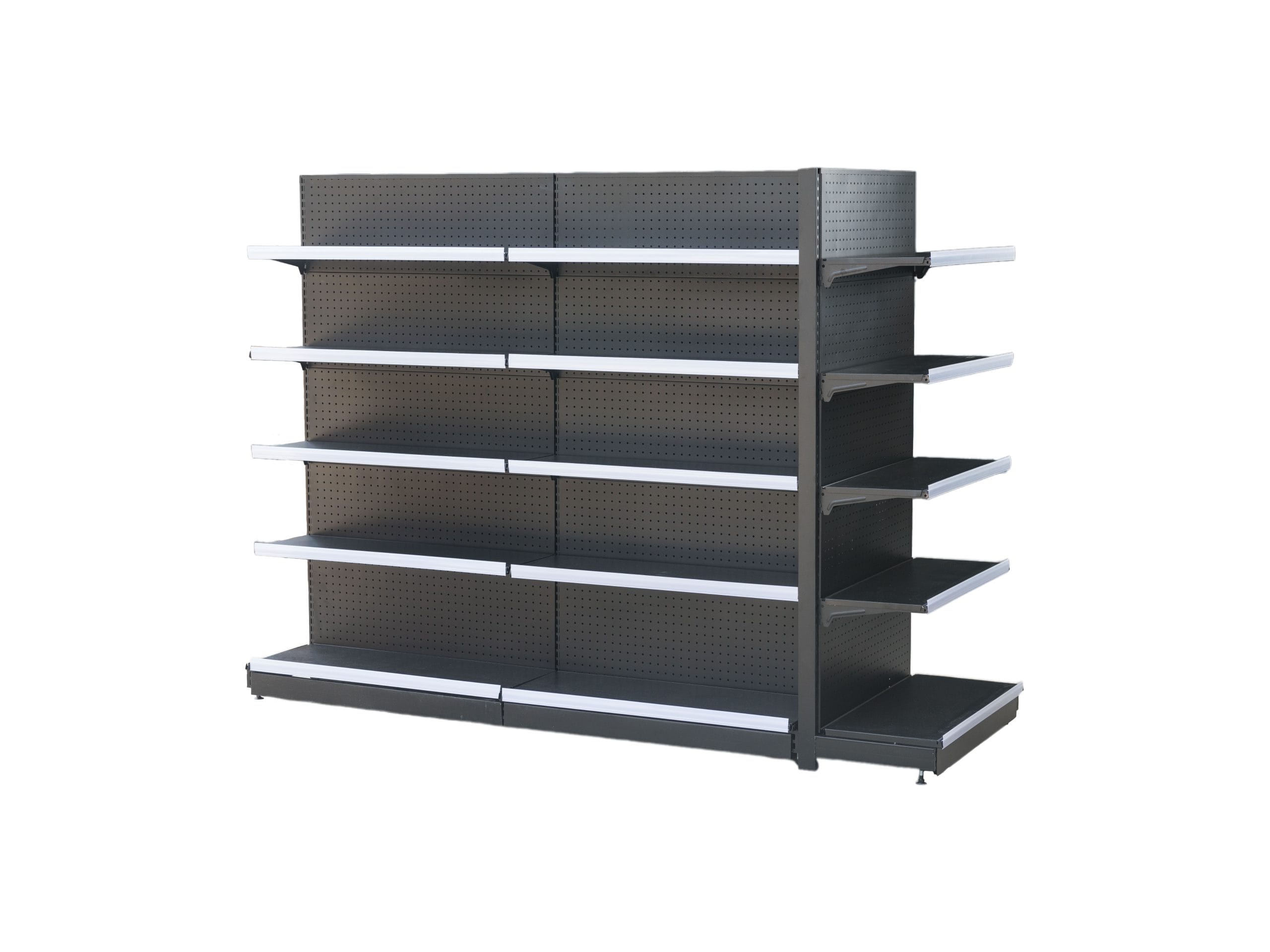 Customizable Perforated Back Panel Display Shelf by JBX Shelf