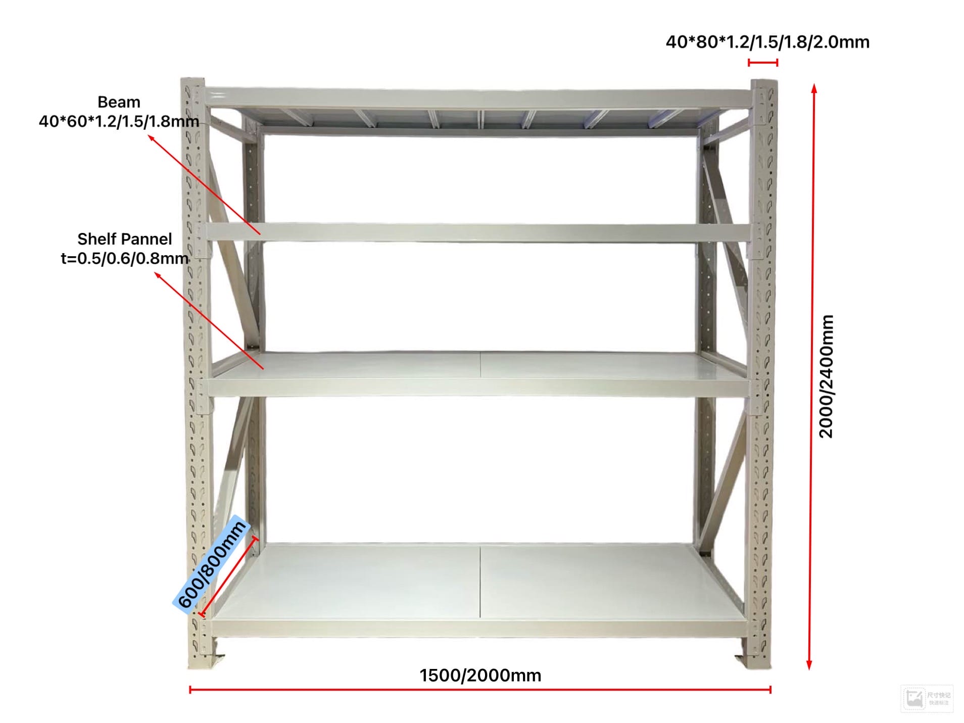 Medium-Duty Storage Racking by JBX Shelf