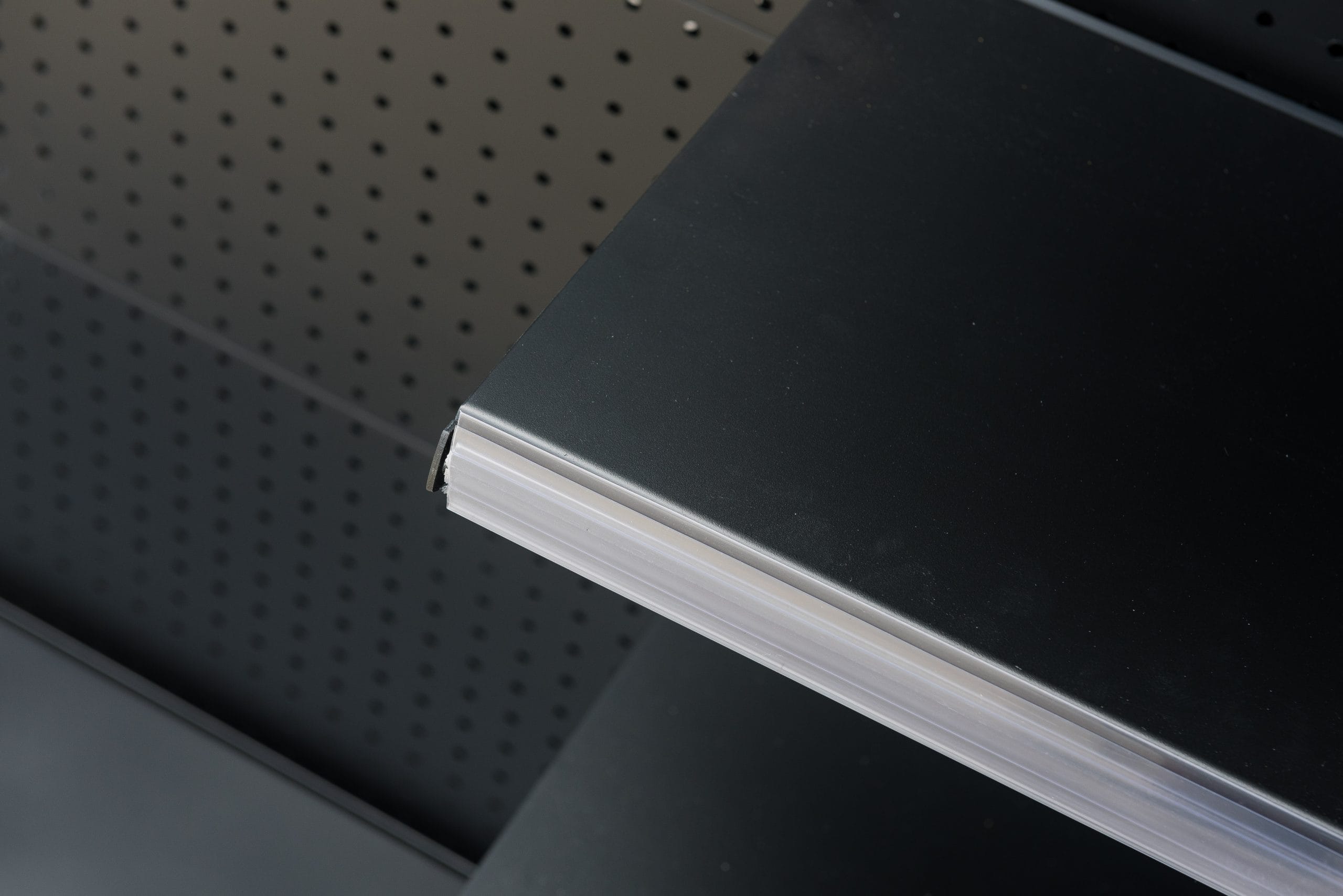 Customizable Perforated Back Panel Display Shelf