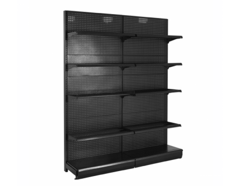 Single-sided gondola shelving for wall installation